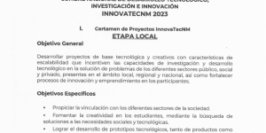 CONVOCATORIA CUMBRE NACIONAL DE DESARROLLO TECNOLÓGICO, INVESTIGACIÓN E INNOVACIÓN