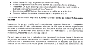 ATENCIÓN MAESTROS, CONVOCATORIA PARA «IMPARTIR CURSOS DE VERANO 2023»