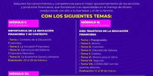 Diplomado en “Educación Financiera” en línea que es totalmente gratuito, autodidacta, con valor curricular, acorde a sus horarios