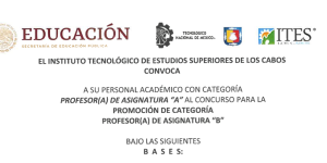 PROMOCIÓN DE CATEGORÍA PROFESOR (A) DE ASIGNATURA «B»