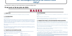 Verano Internacional de Investigación en Ciencia y Tecnología del TecNM (VIICyT)