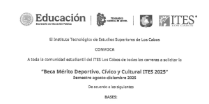 Convocatoria a solicitar la beca mérito deportivo, cívico y cultural ITES 2025